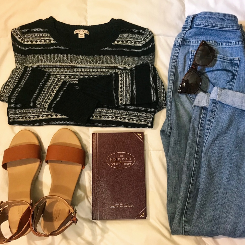 Black and White Patterned Sweater
